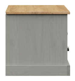 Meuble TV VIGO gris 106x40x40 cm bois massif de pin