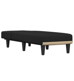 Chaise longue noir tissu