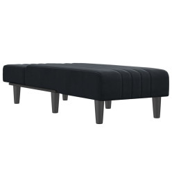 Chaise longue noir velours