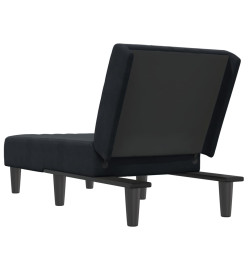 Chaise longue noir velours