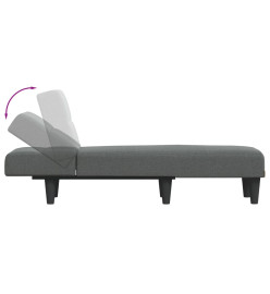 Chaise longue gris foncé tissu