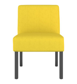 Fauteuil sans accoudoirs jaune clair tissu