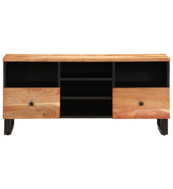 Meuble TV 100x33x46 cm bois d'acacia solide et d'ingénierie