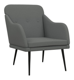 Fauteuil Gris foncé 63x76x80 cm Tissu