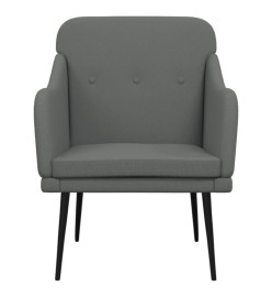 Fauteuil Gris foncé 63x76x80 cm Tissu