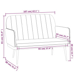 Banc Marron 107x80x81 cm Similicuir