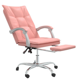 Fauteuil inclinable de bureau Rose Similicuir