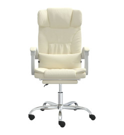 Fauteuil inclinable de bureau Crème Similicuir