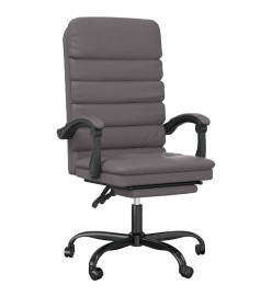 Fauteuil de massage inclinable de bureau Gris Similicuir