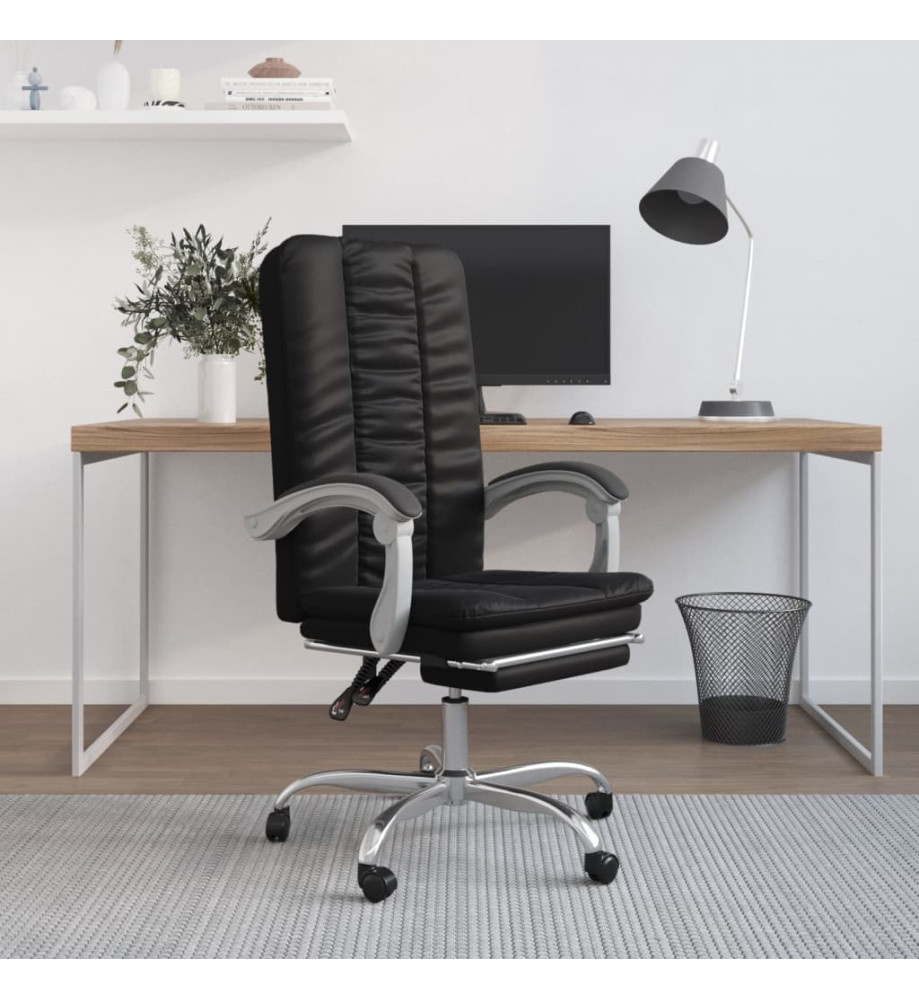 Fauteuil inclinable de bureau Noir Similicuir