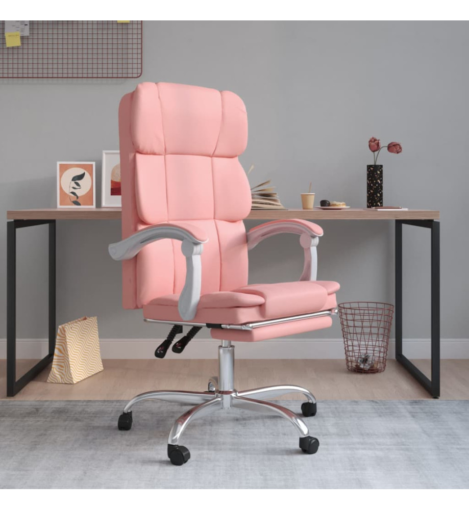 Fauteuil inclinable de bureau Rose Similicuir