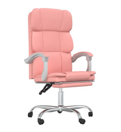 Fauteuil inclinable de bureau Rose Similicuir