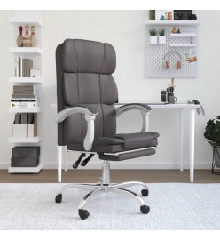 Fauteuil inclinable de bureau Gris Similicuir