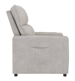 Fauteuil inclinable Gris clair Tissu microfibre