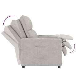 Fauteuil inclinable Gris clair Tissu microfibre