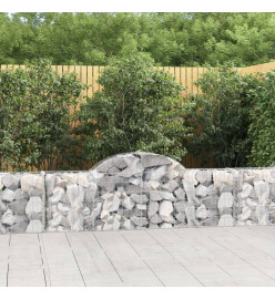 Paniers à gabions arqués 7 pcs 200x30x60/80 cm Fer galvanisé