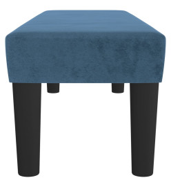 Banc Bleu foncé 100x30x30 cm Velours