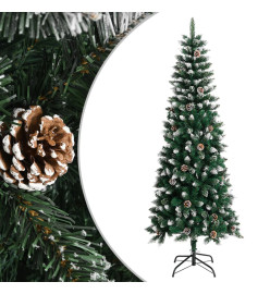 Sapin de Noël artificiel avec support Vert 240 cm PVC