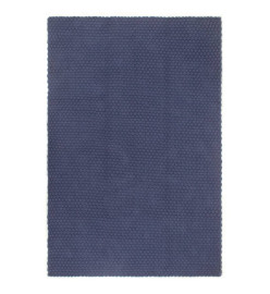 Tapis rectangulaire Bleu marine 180x250 cm Coton