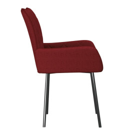 Chaises à manger lot de 2 rouge bordeaux tissu