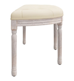 Banc beige 110,5x45x49 cm lin