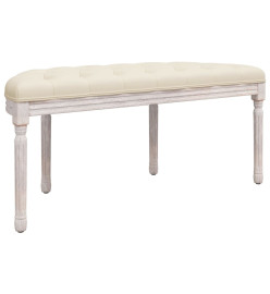 Banc beige 110,5x45x49 cm lin