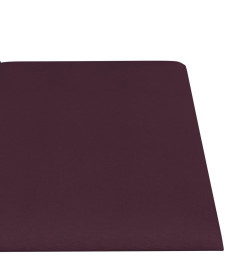 Panneaux muraux 12 pcs Violet 60x15 cm Tissu 1,08 m²