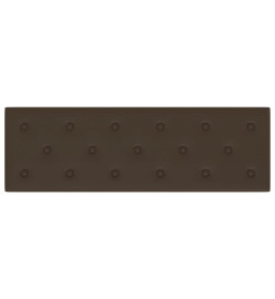 Panneaux muraux 12 pcs Marron 90x30 cm Similicuir 3,24 m²