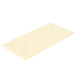 Panneaux muraux 12 pcs Crème 60x30 cm Similicuir 2,16 m²