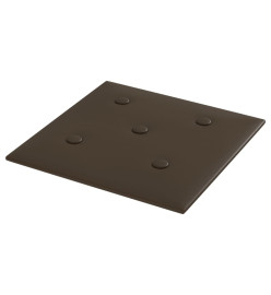 Panneaux muraux 12 pcs Marron 30x30 cm Similicuir 1,08 m²