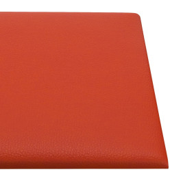 Panneaux muraux 12 pcs Rouge 90x15 cm Similicuir 1,62 m²