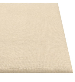 Panneaux muraux 12 pcs Crème 30x30 cm Tissu 1,08 m²