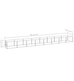 Chenil Argenté 8 m² Acier