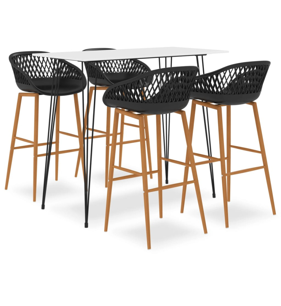 Ensemble de bar 5 pcs Blanc et noir