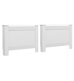 Cache-radiateurs 2 pcs Blanc 112x19x81,5 cm MDF