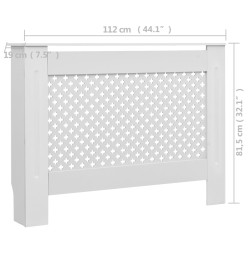 Cache-radiateurs 2 pcs Blanc 112x19x81,5 cm MDF