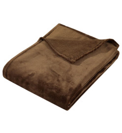 Couverture marron cacao 150x200 cm polyester