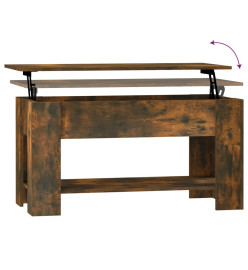 Table basse Chêne fumé 101x49x52 cm Bois d'ingénierie