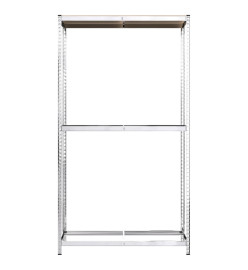 Porte-pneus à 2 niveaux 2 pcs Argenté 110x40x180 cm Acier