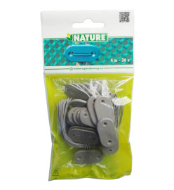 Nature Kit de fixation pour clôture de jardin 27 pcs Gris