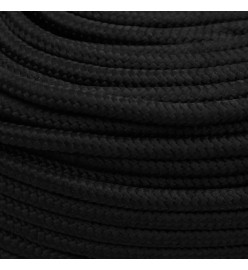 Corde de travail Noir 10 mm 50 m Polyester