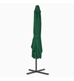 Parasol d'extérieur avec mât en acier 250 x 250 cm Vert