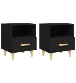 Tables de chevet 2 pcs Noir 40x35x47 cm