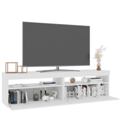 Meubles TV 2 pcs avec lumières LED Blanc 75x35x40 cm