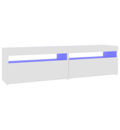 Meubles TV 2 pcs avec lumières LED Blanc 75x35x40 cm