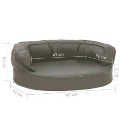 Matelas de lit ergonomique pour chien 60x42 cm Aspect de lin