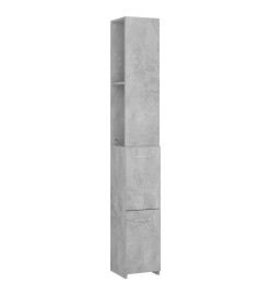 Armoire de bain gris béton 25x26,5x170 cm bois d'ingénierie