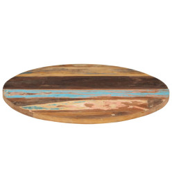 Dessus de table rond 80 cm 25-27 mm Bois de récupération solide