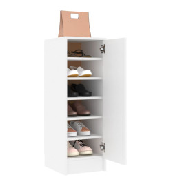 Armoire à chaussures Blanc 32x35x92 cm Aggloméré