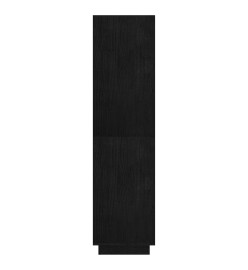 Bibliothèque/Séparateur de pièce Noir 80x35x135 cm Pin massif